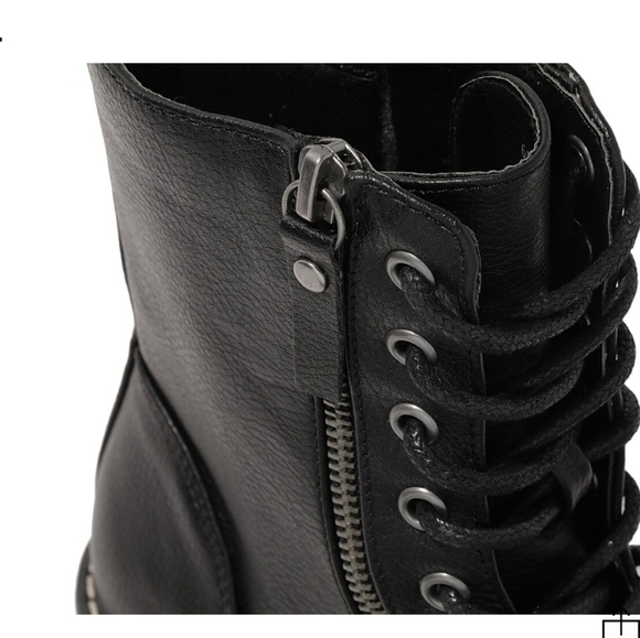 👣MIX No. 6 Rocklyn Shimmer Leopard Combat Boots - Picture 4 of 16